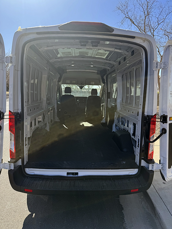A brand-new trucking services small freight van for complex logistics services.